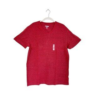 Old Navy Premium Men's Classic V-Neck Short Sleeve T-Shirt in Red - Sz L NWT